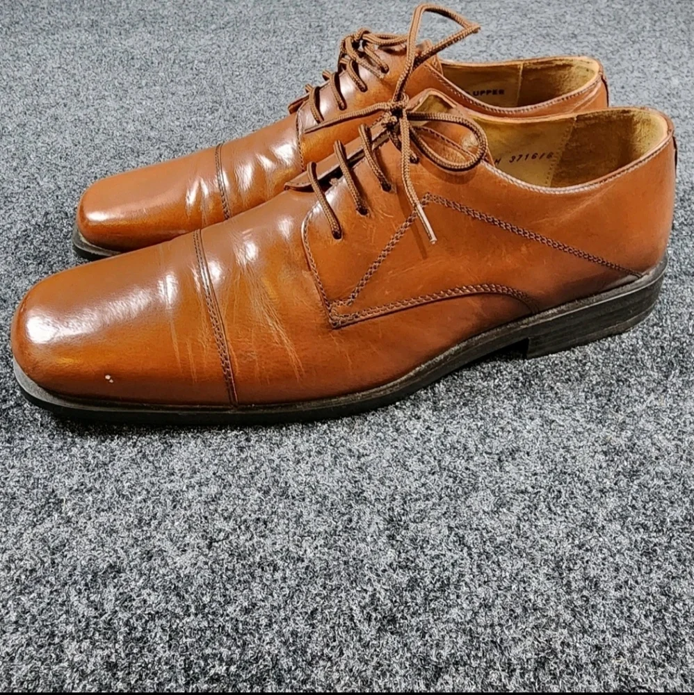 Adolfo Oxford‎ Derbys Lace Up Men's 11 Shoes Brown Heel & Toe Guards On Sole